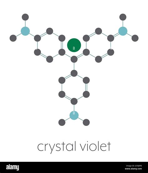 Crystal Violet Gentian Violet Molecule Dye Molecule Used In Gram