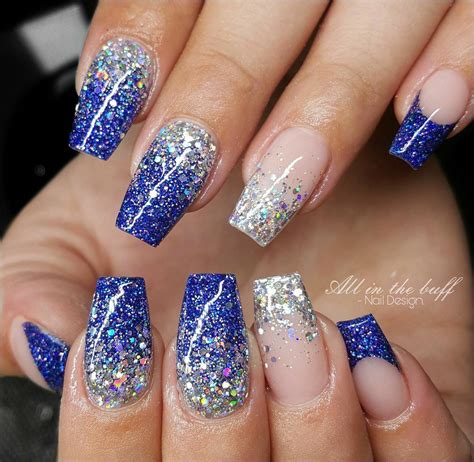 List Of Blue And Silver Nail Ideas References Fsabd42