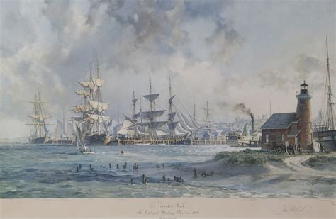 John Stobart Litho Nantucket The Celebrated Whaling Port In 1835
