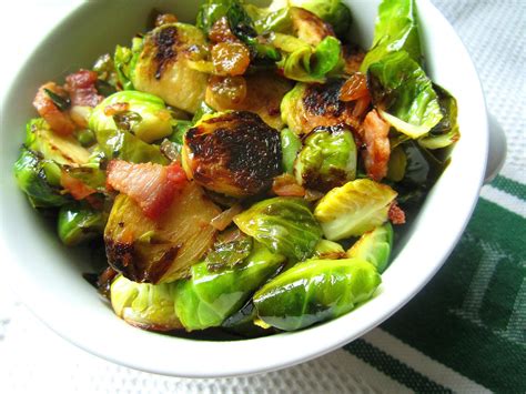 A splatter guard is helpful when frying the sprouts. Turkey Sides: Pan Fried Brussels Sprouts w/ Bacon & Raisins