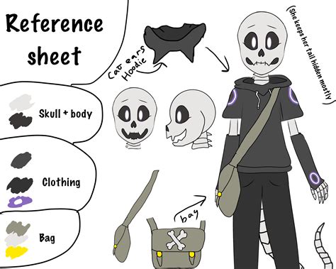 Skeleton Oc Reference Sheet By Claudiah100 On Deviantart