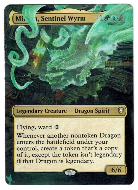 Miirym Sentinel Wyrm Full Art Altered MTG Magic Hand Pained Etsy