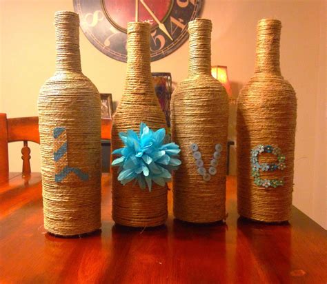 Love Twine Bottles Etsy Bottles Decoration Wrapped Wine Bottles