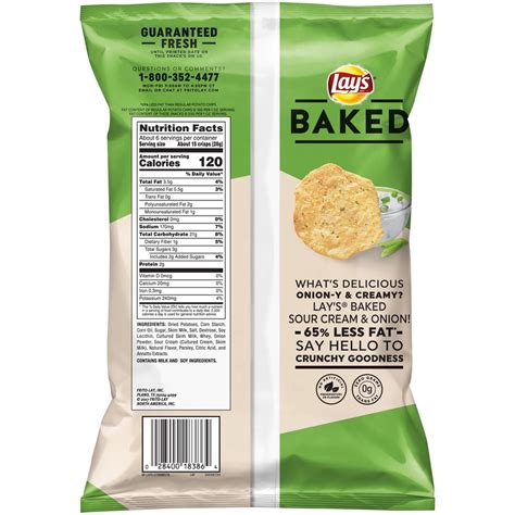 Lays Oven Baked Sour Cream And Onion Flavored Potato Crisps 62 Oz Shipt