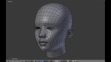 Blender Modeling A Human Head Basemesh Blender Tutori