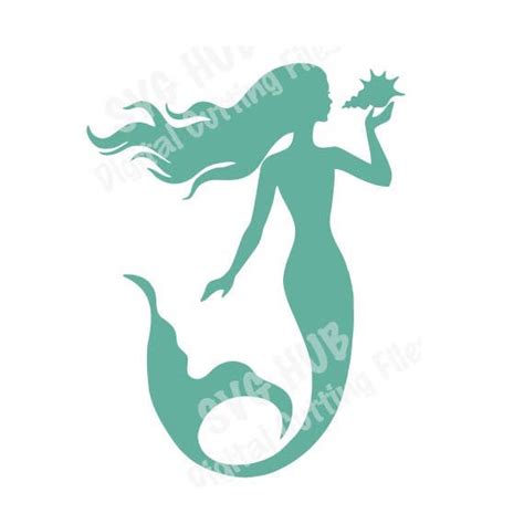 Mermaid With Shell Svg Mermaid Cutting Files Cutting Files