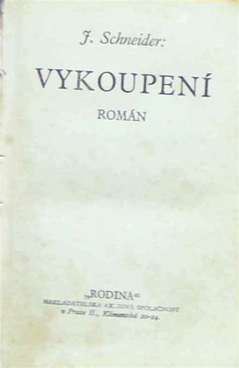 Kniha Vykoupení Antikvariát Václav Beneš Plzeň