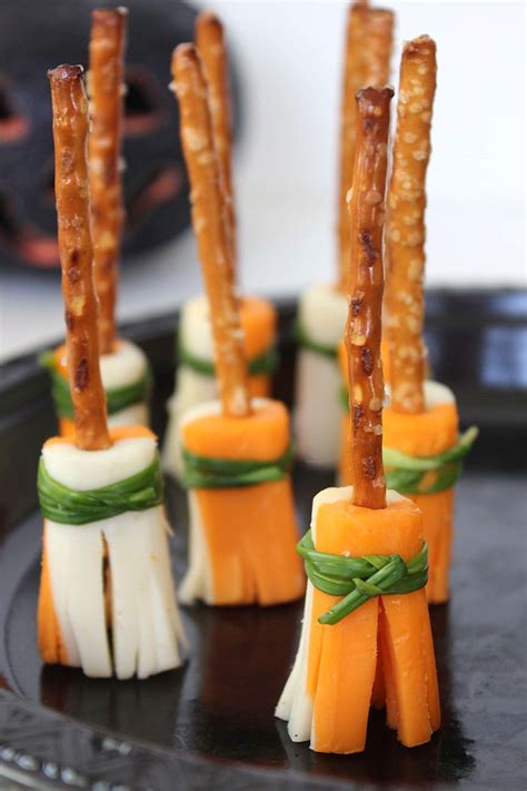 Witchs Broomstick Snacks Easy Halloween Party Snacks