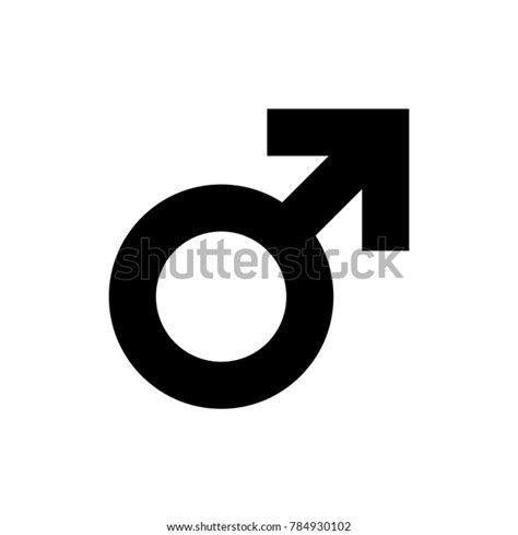 Male Sex Symbol Icon Black Minimalist Icon Isolated On White Background Gender Symbol Simple