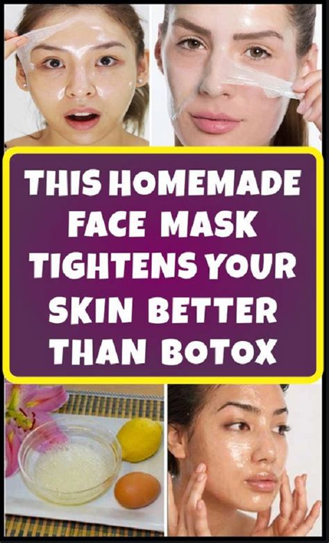 This Homemade Face Mask Tightens Your Skin Better Than Botox Homemade