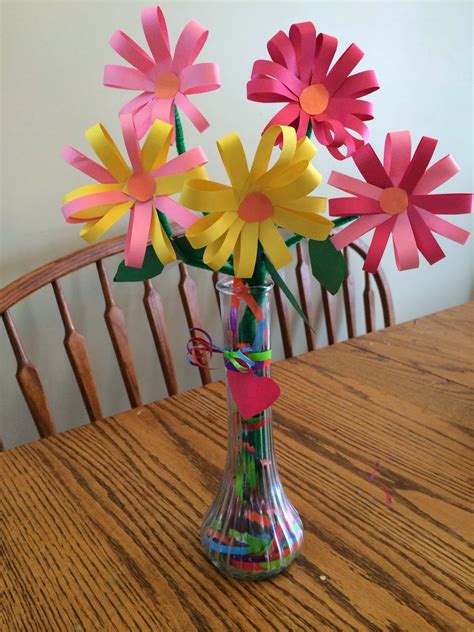 Construction Paper Flower Crafts For Kids