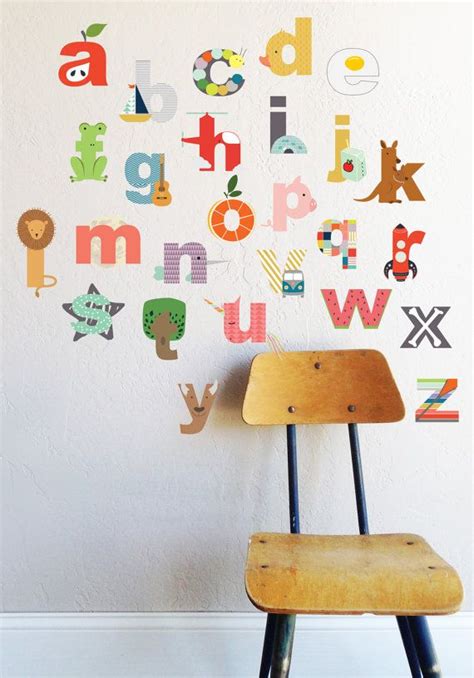 Interactive Lowecase Alphabet Wall Decal New Alphabet Wall