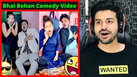 Pakistani React On Bhai Behan Comedy Tik Tok Video Reaction Vlogger