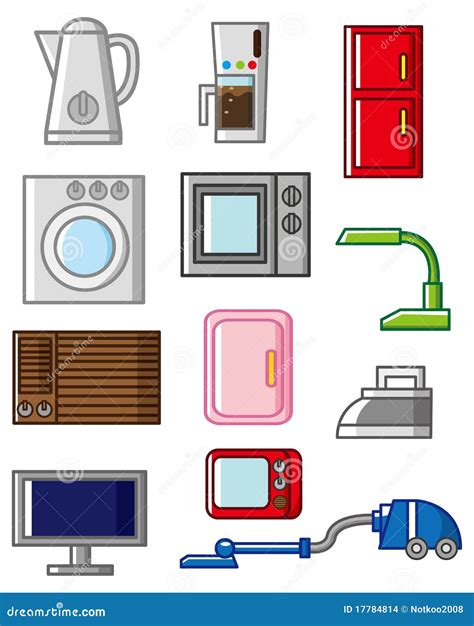 Cartoon Home Appliances Icon Vector Illustration Cartoondealer Com