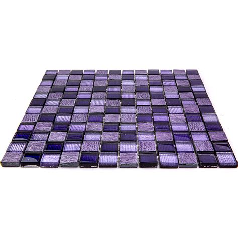 118 X 118 Eclectic Purple Square Mosaic Tile Tile Club