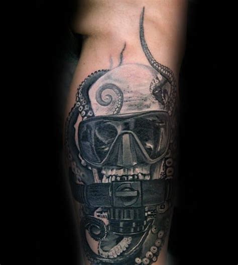 Explore cool diver ink ideas. 40 Scuba Diving Tattoo Designs For Men - Diver Ink Ideas