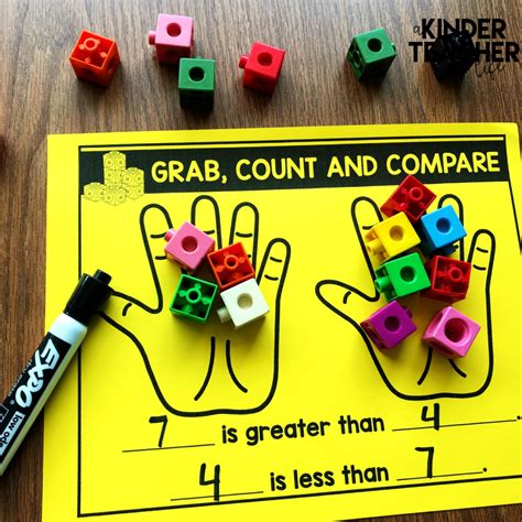 Comparing Numbers Math Center Activities A Kinderteacher Life Prek