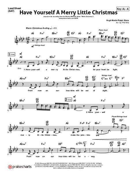 Have Yourself A Merry Little Christmas Sheet Music Pdf Martina Mcbride