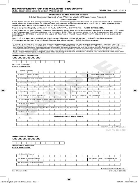 Form I 94 Fill And Sign Printable Template Online Us Legal Forms