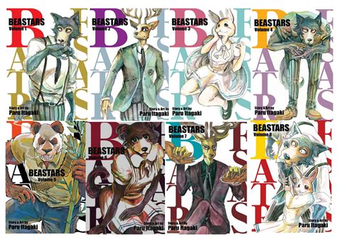 Beastars English Manga Series By Paru Itagaki Set Of Book Volumes 1 8