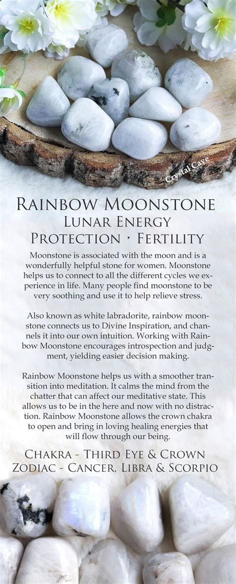 Rainbow Moonstone Crystal Tumbled Stone Polished Stone Gemstone For