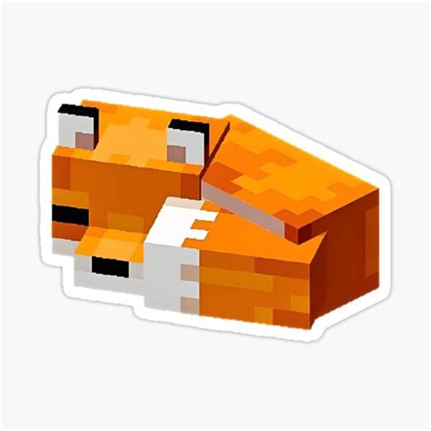 Minecraft Sleeping Fox Classic Sticker For Sale By Hattazillsu