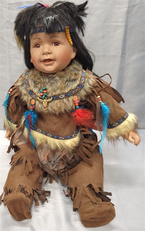 cathay collection native american indian porcelain doll oliver numbered ebay