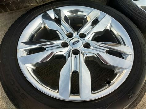 20 Ford Edge Limited Oem 2014 Chrome Clad Wheels And Mixed Tires 03847