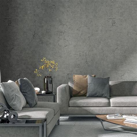 Beibehang New Retro Nostalgic Cement Gray Ins Wallpaper Non Woven
