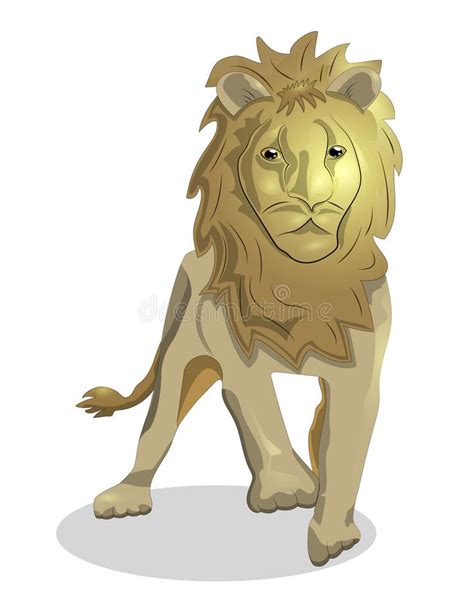 Lion Cartoon Animalistic Lion Character In Vector Stock Vector