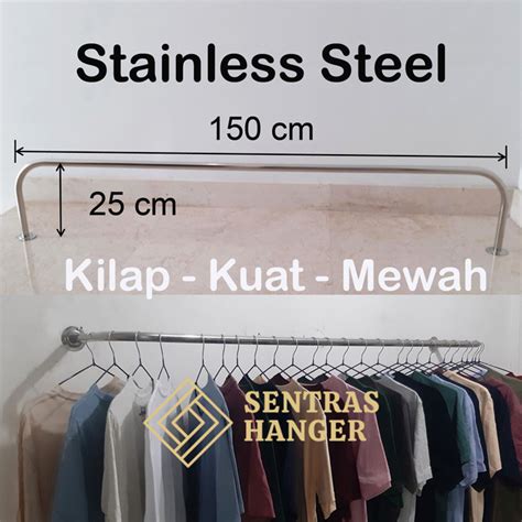 Jual Gantungan Baju Stainless 150cm Shopee Indonesia
