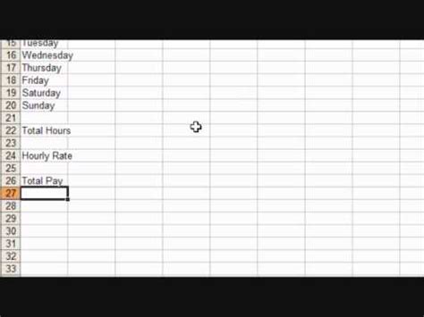 timesheet template built  ms excel youtube