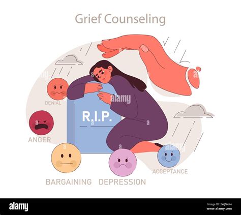 Stages of grief Stock Vector Images - Alamy