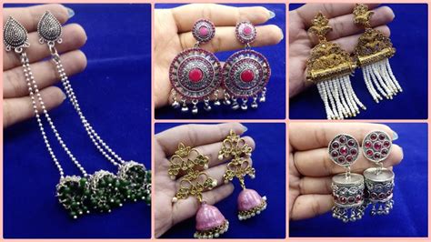 Trendy Oxidized Earring Collections In Coimbatore Latest Designs