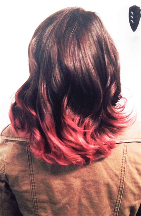 Pink Dip Dye Hair Ombré