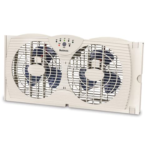 Holmes Dual Blade Digital Window Fan With Programmable Thermostat