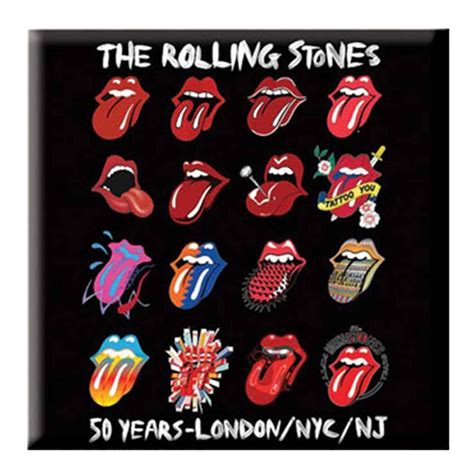 Rolling Stones Fridge Magnet Tongue Evolution Band Logo Official Black