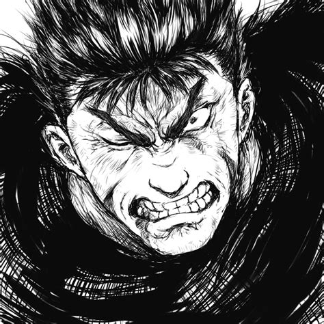 Safebooru 1boy Angry Berserk Clenched Teeth Commentary Greyscale Guts