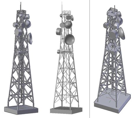3d Model Of The Communication Tower 120 M Height Download