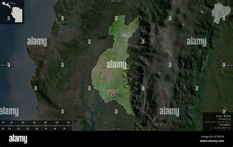Los Rios Province Of Ecuador Satellite Imagery Shape Presented