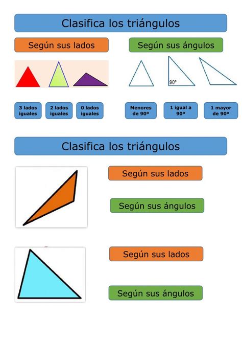 Clasificación De Triángulos Ficha Interactiva Clasificacion De