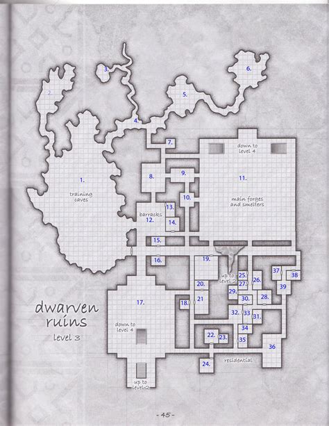 Dwarven Ruins 34 Dungeon Maps Fantasy Map Adventure Map