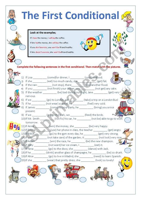 First Conditional Esl Worksheet By Pjrob