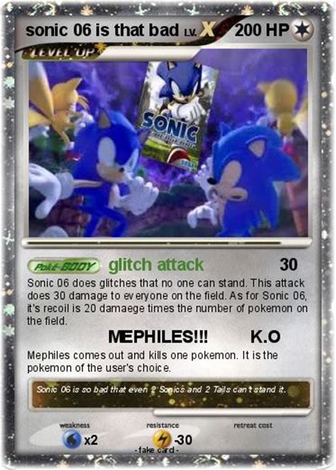 Pokémon sonic 06 is that bad - glitch attack - My Pokemon Card
