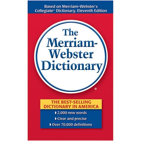 Merriam Websters Dictionary Paperback Mw 9306 Merriam Webster Inc