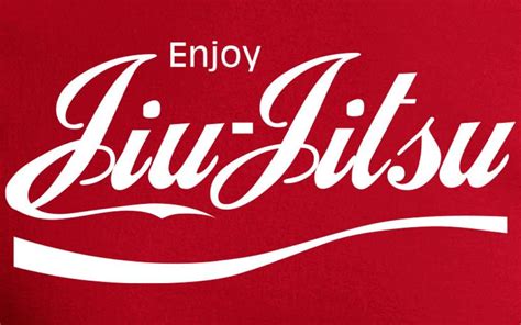 Enjoy Jiu Jitsu Sign With Iconic Coke Font Jiujitsu