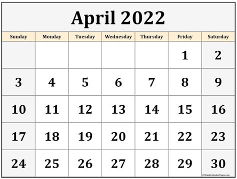 Printable April Calendar 2022 2023 Printable Calendars