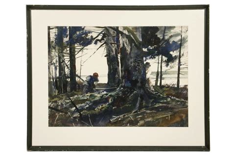 Andrew Wyeth Watercolor 122750 Tops Four Day Thomaston Place Sale
