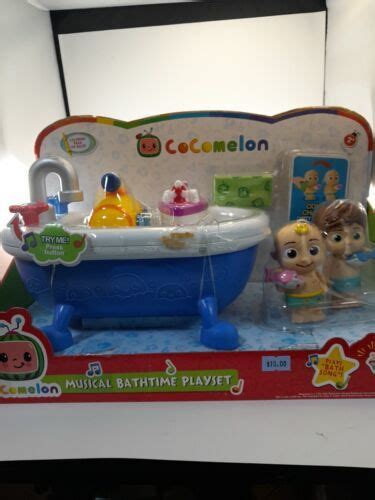 Cocomelon Musical Bathtime Playset Plays Music With Jj And Tomtom