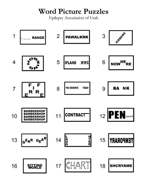 Hidden Meaning Word Puzzles Brain Teasers For Kids Word Games For